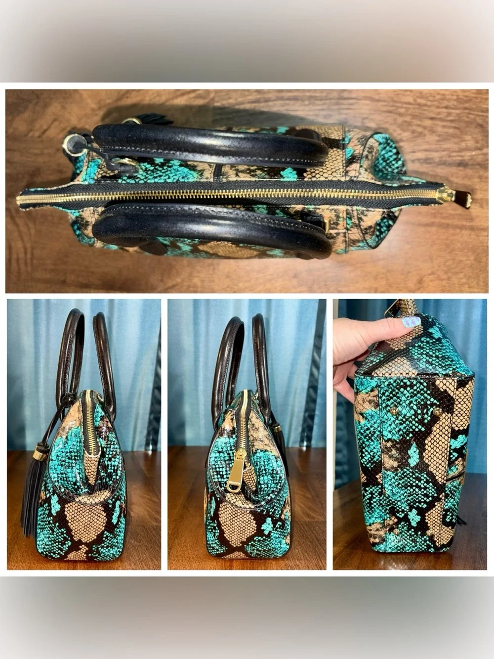 Brahmin GUC Mini Camila - Bird of Paradise Frontera - Suede Tassels - Wing Sides
